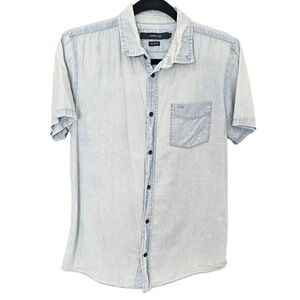 19 Nintey One Mens Short Sleeve denim tailor fit
